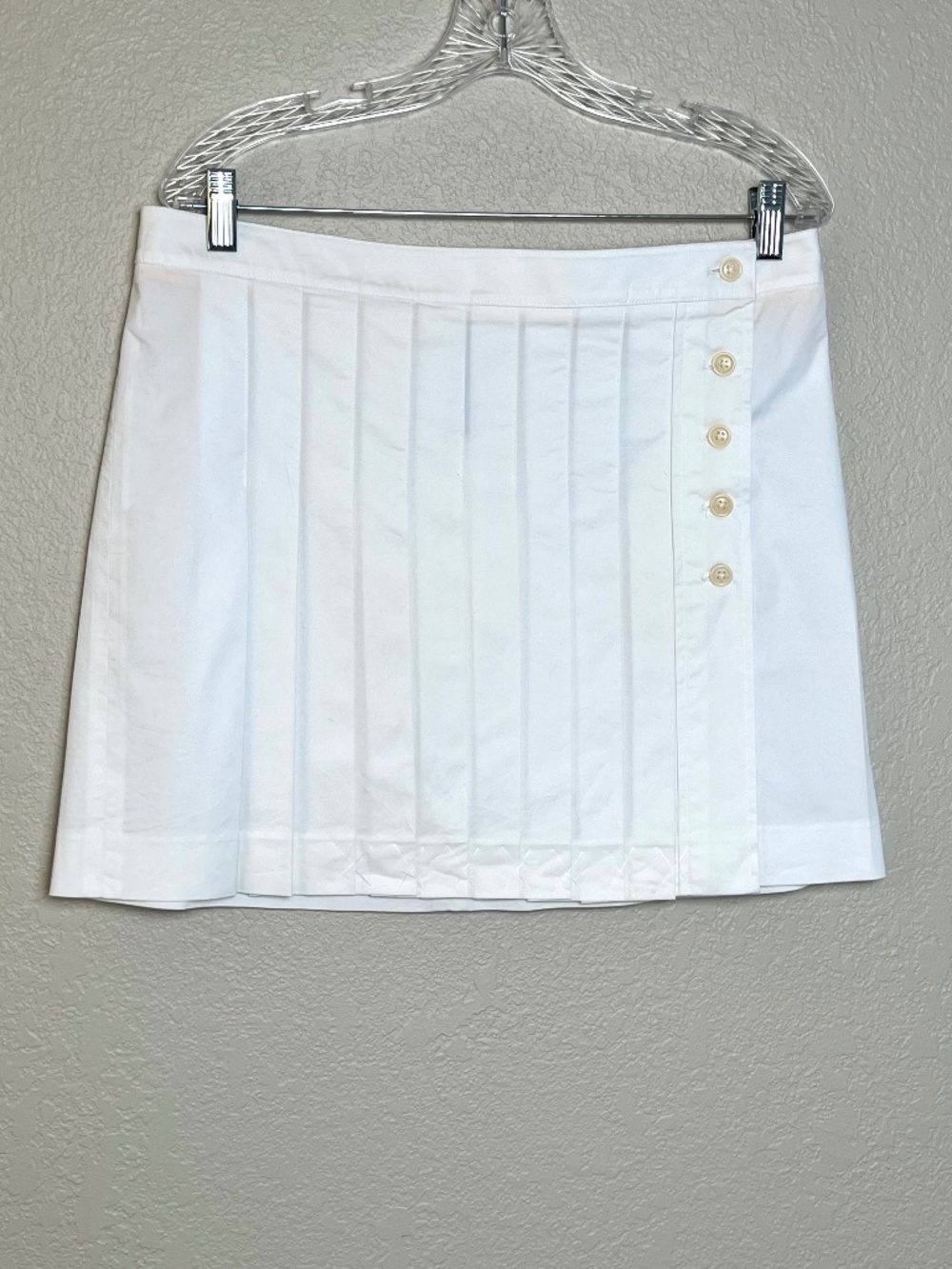 NEW - Gant Pleated Button Front Mini Skirt